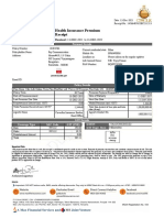 Health Insurance Premium Receipt: Personal Details