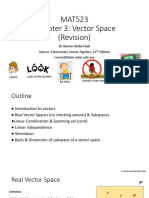 MAT523 Chapter 3.1 - Vector Space