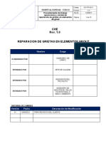 Procedimiento de Trabajo de Reparacion de Grietas en Elementos Degrout