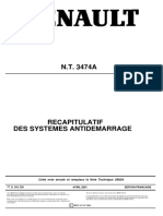 Récapitulatif Des Anti Démarrages