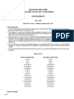 Revision Record For The State of California Supplement