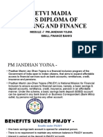 Hetvi Madia Tiss Diploma of Banking and Finance: Module - 7 PM Jandhan Yojna Small Finance Banks