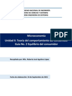 Guia de Ejercicios No. 2 Equilibrio Del Consumidor