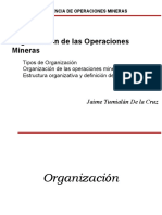 Cap. 7 Organización de Las Operaciones Mineras