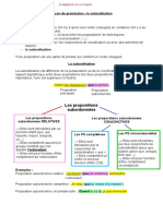 Leçon Grammaire Subordination