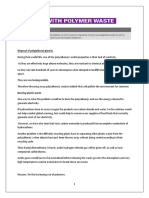 Disposal of Poly (Alkene) Plastics