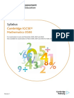 Syllabus: Cambridge IGCSE® Mathematics 0580