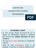 Chapter Two Introduction To Linear Programming