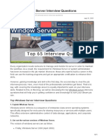 Top 65 Windows Server Interview Questions