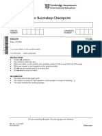 Cambridge Lower Secondary Checkpoint: English 1111/02