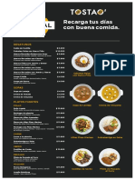 Tostao Central Menu