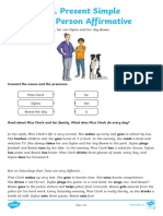 ESL Present Simple Third Person Affirmative: Connect The Nouns and The Pronouns