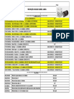 Tabela de Lubrificantes e Filtros Atualizada 06 12 2021