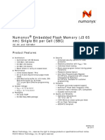 Numonyx Embedded Flash Memory (J3 65 NM) Single Bit Per Cell (SBC)