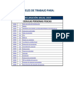 Papaeles de Trabajo Declaración Anual Personas Fisicas 2019