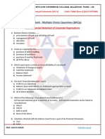 Question Bank - Multiple Choice Questions (MCQS) : Unit 1: Financial Statement of Corporate Organisations