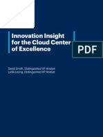 Innovation Insight For The Cloud Center of Excellence