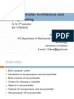 Microcontroller Architecture and Programming