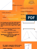 Teorema de La Congruencia de Un Triangulo