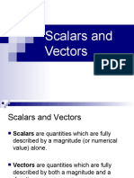 Scalars and Vectors