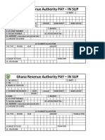 Ghana Revenue Authority PAY - IN SLIP: Circle Currency (GHS, USD, GBP, EUR)