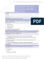 Quiz On Fringe Benefit Tax and Dealings in Properties (ACOBA 2TAY2021 BBINCTAX)