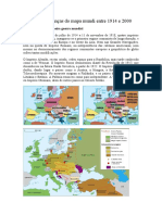 Principais Mudanças Do Mapa Mundi Entre 1914 e 2000