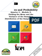 Wk6 Statistics Probability Q3 Mod5 Finding The Mean and Variance