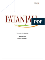 Annual Report Patanjali Ayurved Limited 2020 21