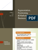 B2B Segmentation and Marketing Mix