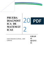 Diagnostico Matematicas 5