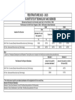 FEE STRUCTURE 2022 - 2023: Karunya Institute of Technology and Sciences