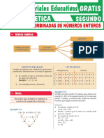 Operaciones Combinadas de Números Enteros para Segundo Grado de Secundaria