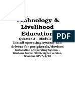 Technology & Livelihood Education: Quarter 2 - Module 3: Install Operating System and Drivers For Peripherals/devices