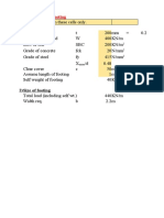 1) Input Data: Design of Wall Footing