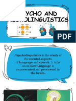 Psycho and Neurolinguistics