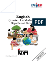 Quarter 1 - Module 3: Significant Details: English