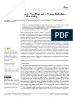 Applied Sciences: Recent Advancements in Non-Destructive Testing Techniques For Structural Health Monitoring