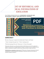 Historical and Sociological Foundations of Education