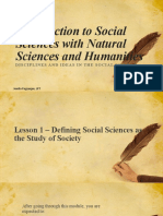 LESSON 1 DISS Introduction To Social Sciences With Natural Sciences and