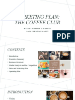 G11 Camiguin - MARKETING PLAN Sample - THE COFFEE CLUB