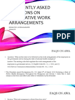 Frequently Asked Questions On Alternative Work Arrangements: Ronalyn B. Lucena-Barawid Attorney III