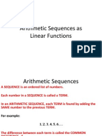 Arithmetic Sequences As Linear Functions