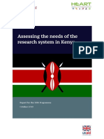 Assessing The Needs of The Research System in Kenya: Report For The SRIA Programme October 2019