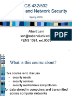 CS 432/532 Computer and Network Security: Albert Levi Levi@sabanciuniv - Edu FENS 1091, Ext.9563