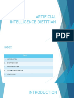 Artificial Intelligence Dietitian Synopsis