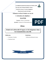 Etude de La Diversité D'espace Et de Fréquence Dans Les Transmissions Sans Fils