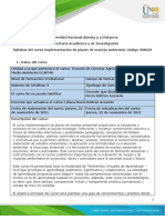 Syllabus Del Curso Implementación de Planes de Manejo Ambiental