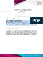 Guia de Actividades y Rúbrica de Evaluación - Unidad 1 - Paso 1 - Iniciación Al Curso de Didáctica