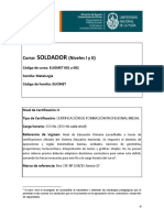 Soldador: Curso: (Niveles I y II)